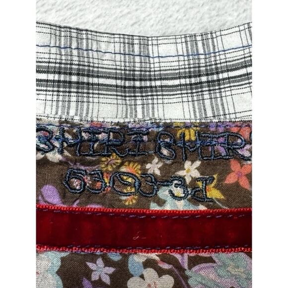 3J Workshop Johnny Was Embroidered Plaid Shirt Boho Artisan SZ M - Picture 6 of 12